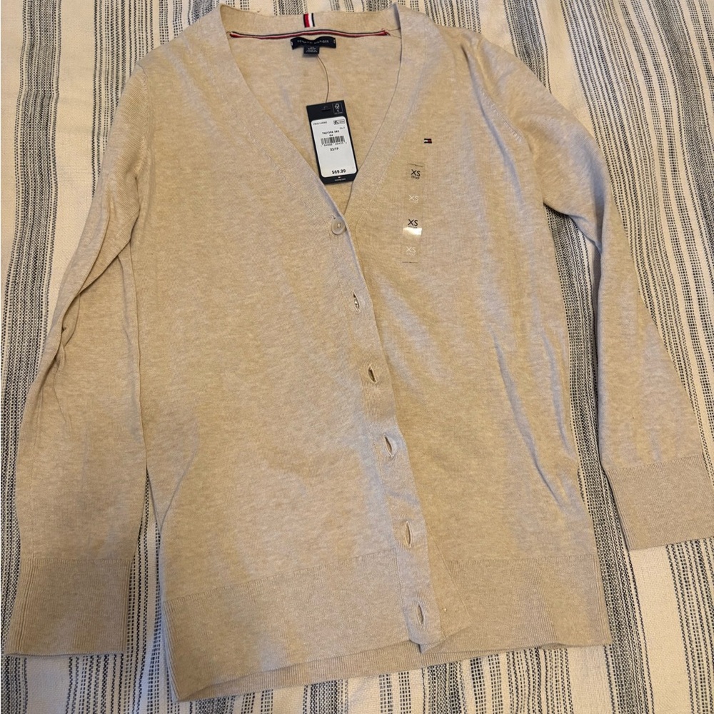 NEW with tags TOMMY HILFIGER Cream-colored Cardigan Sweater